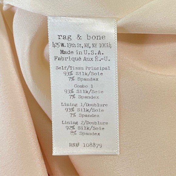Rag & Bone Cubana Dress Silk Georgette Sleeveless Midi Carnation Pink 0 XS - Picture 15 of 16